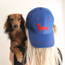 Load image into Gallery viewer, Blue Sausage Dog Hat
